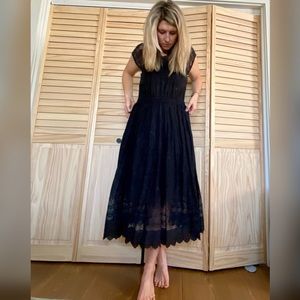 Ulla Johnson Dress Linen Lace Med